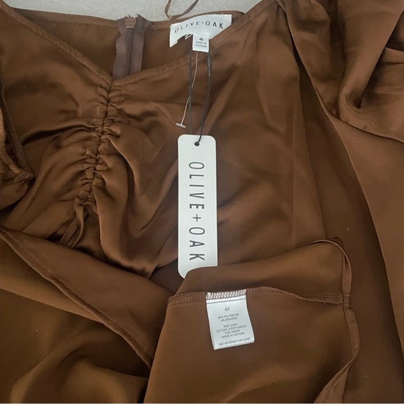 Olive + Oak Chocolate Brown Dress Plus Size 4X - Picture 4 of 8